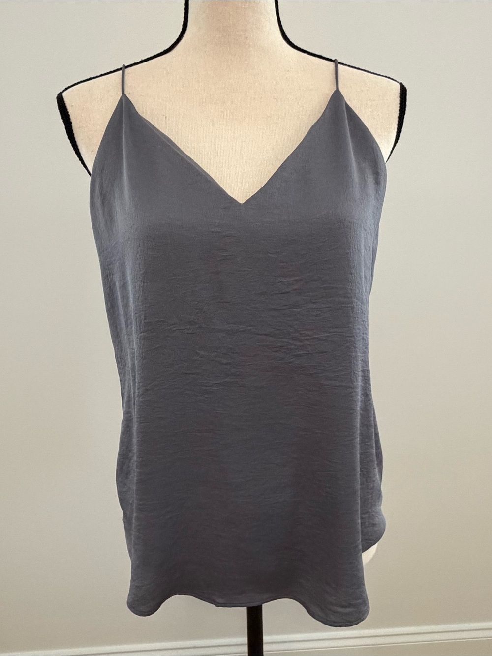 Express Charcoal Gray V-Neck Spaghetti Strap Camisole Size Small